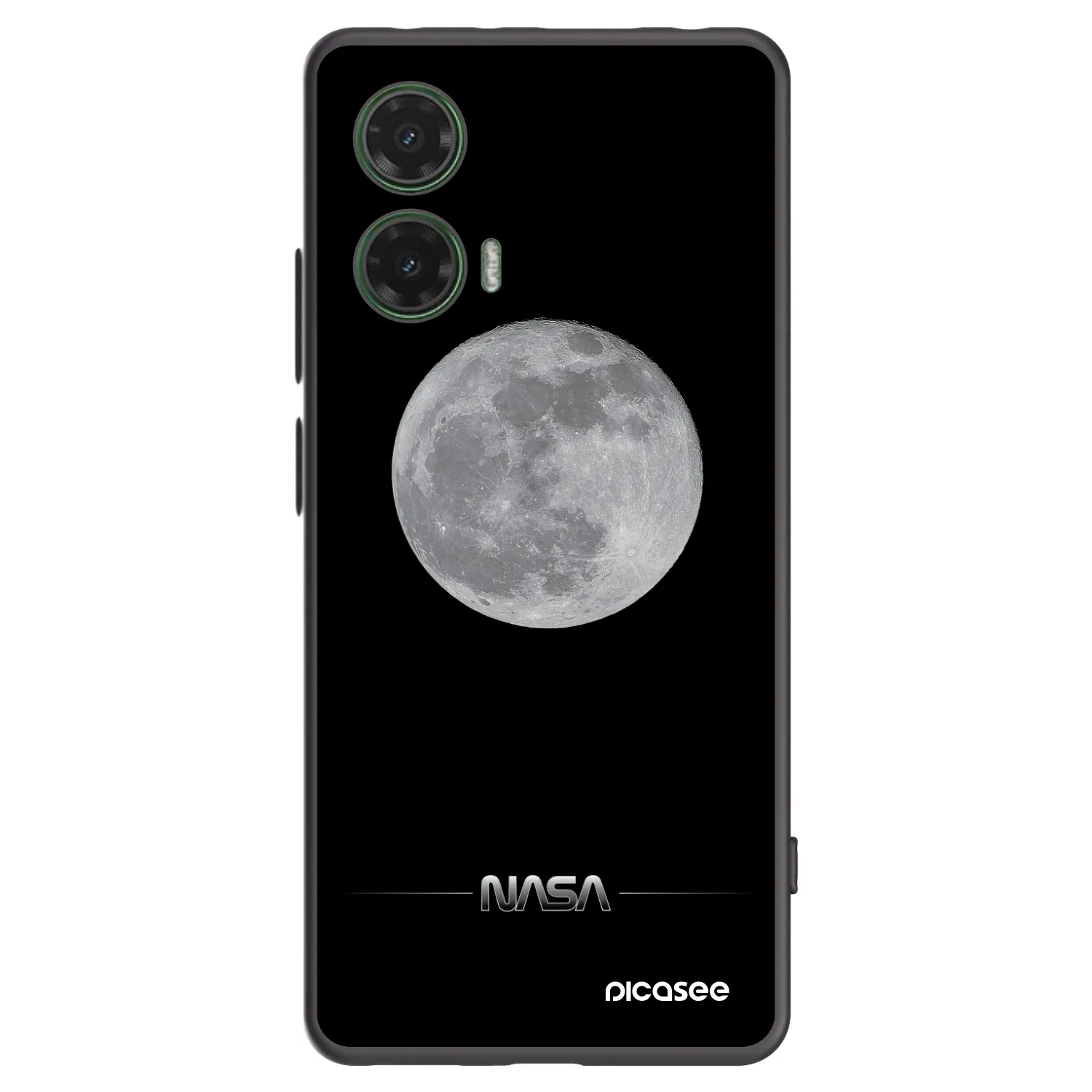 Picasee crna silikonska maskica za Motorola Moto G35 5G - Moon Minimal