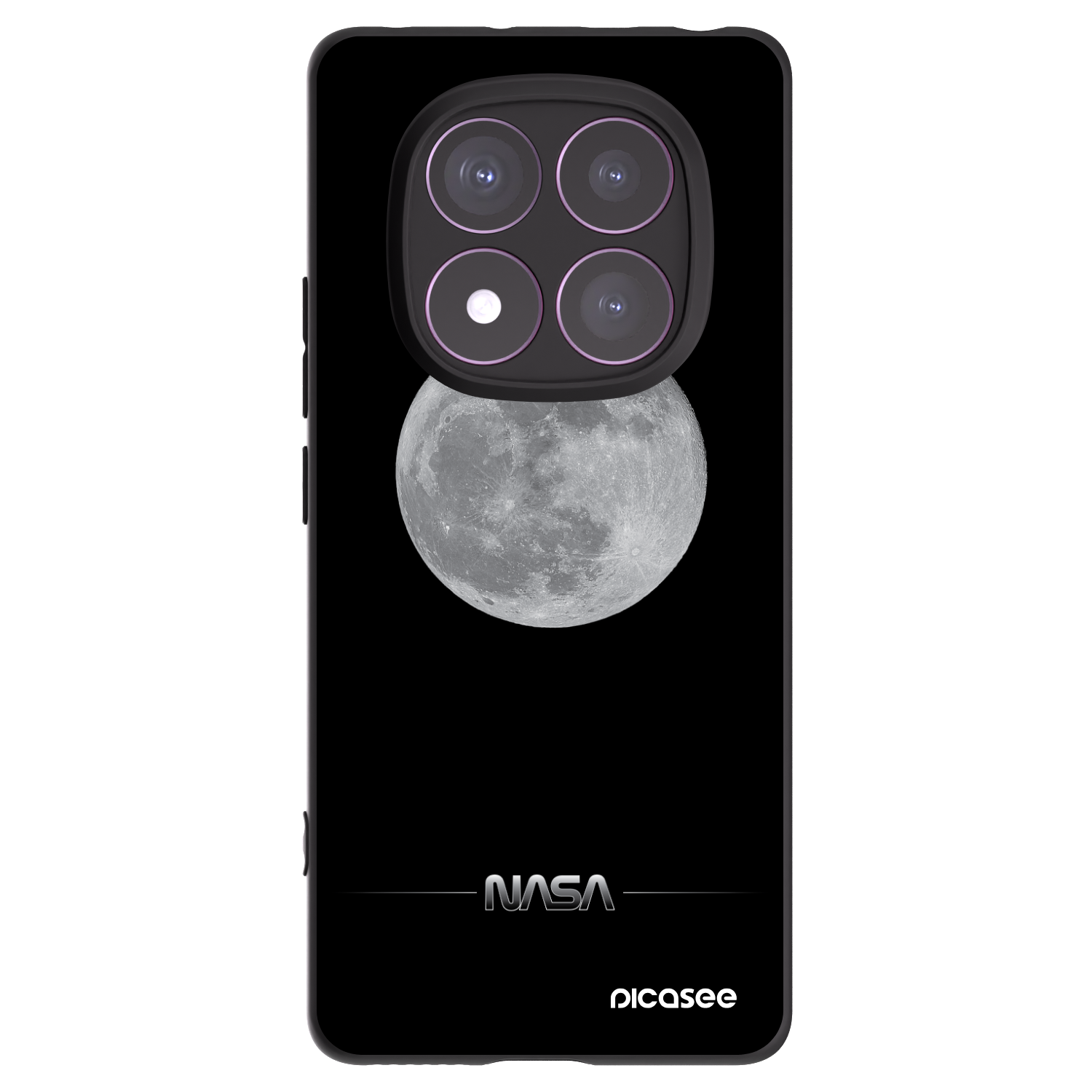 Picasee crna silikonska maskica za Xiaomi Redmi Note 14 Pro 4G - Moon Minimal