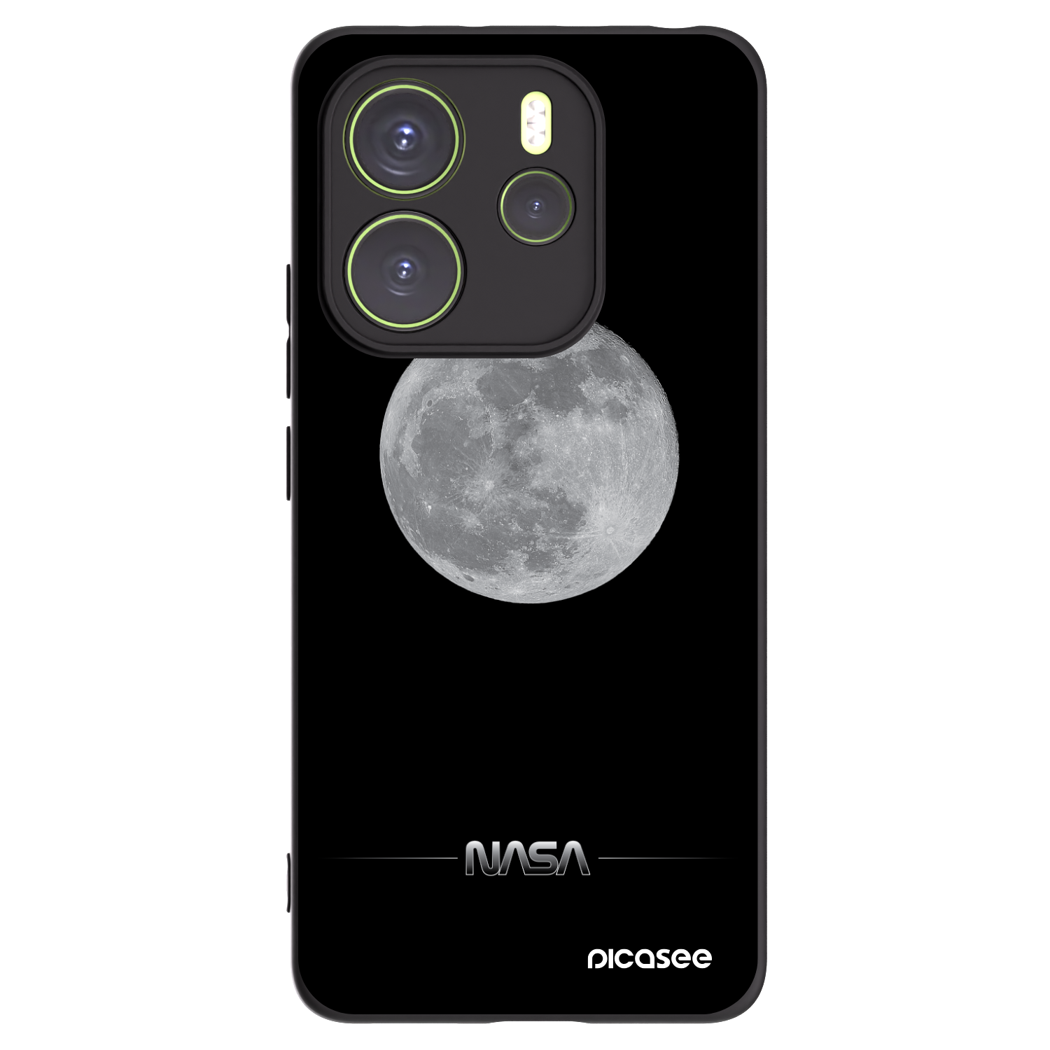 Picasee crna silikonska maskica za Xiaomi Redmi Note 14 4G - Moon Minimal