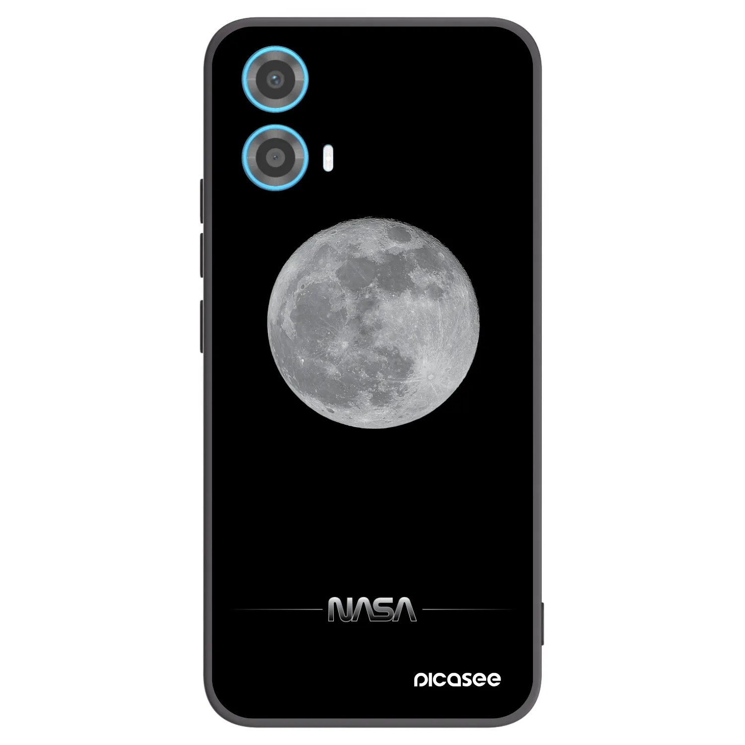 Picasee crna silikonska maskica za Motorola Moto G34 5G - Moon Minimal