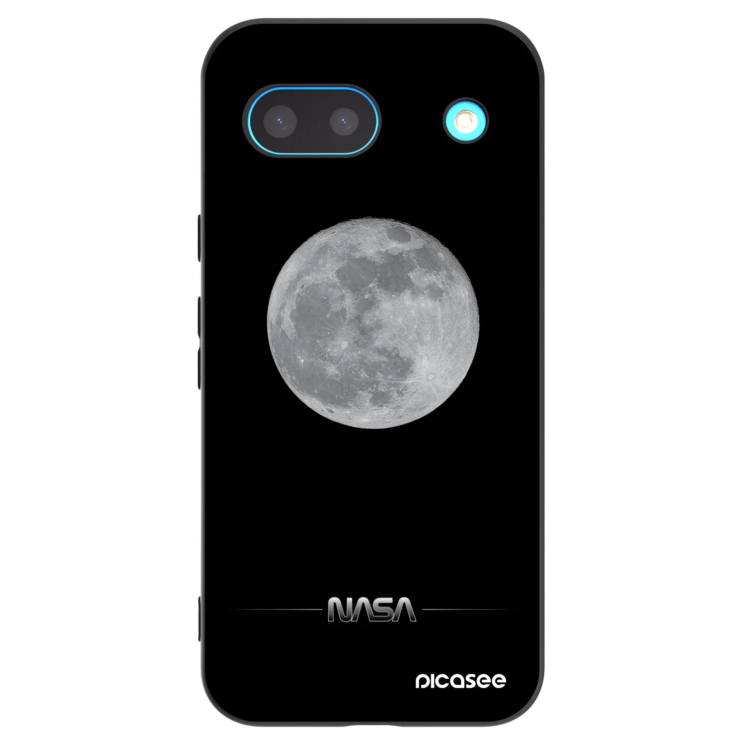 Picasee crna silikonska maskica za Google Pixel 8a - Moon Minimal
