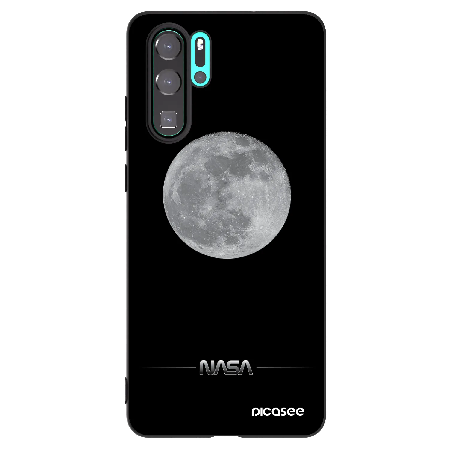 Picasee crna silikonska maskica za Huawei P30 Pro - Moon Minimal