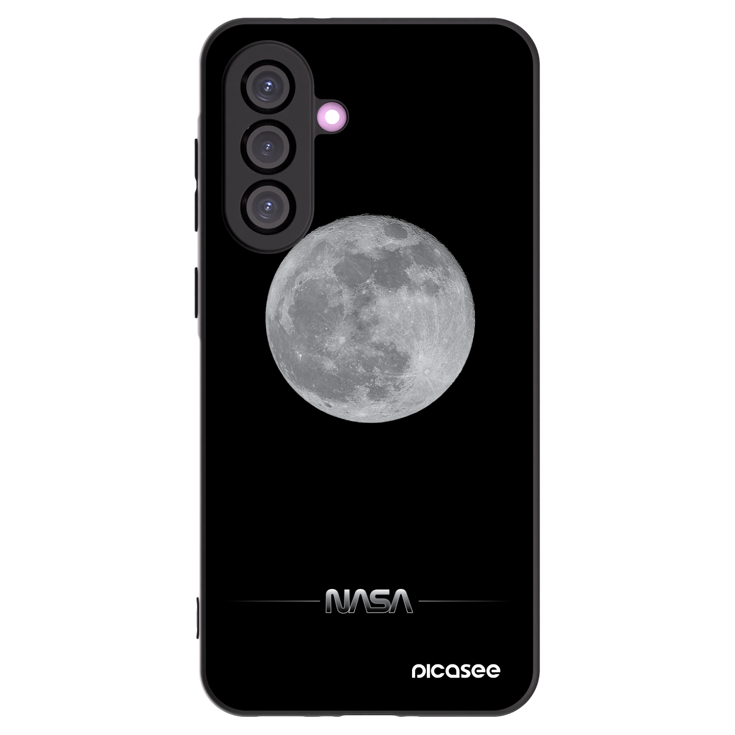 Picasee crna silikonska maskica za Samsung Galaxy A36 5G - Moon Minimal