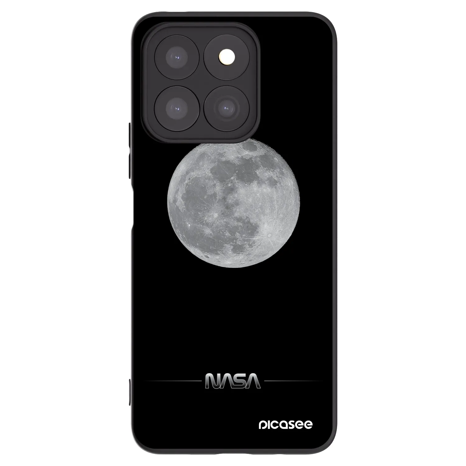 Picasee crna silikonska maskica za Honor X8c - Moon Minimal