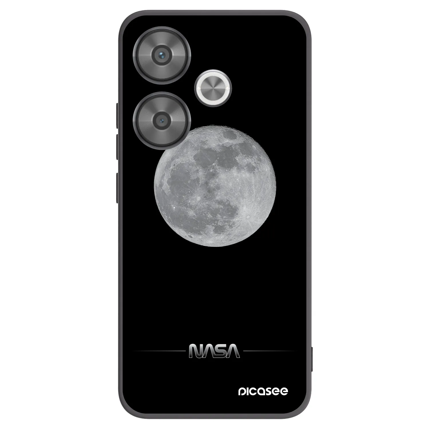 Picasee crna silikonska maskica za Xiaomi Poco F6 - Moon Minimal