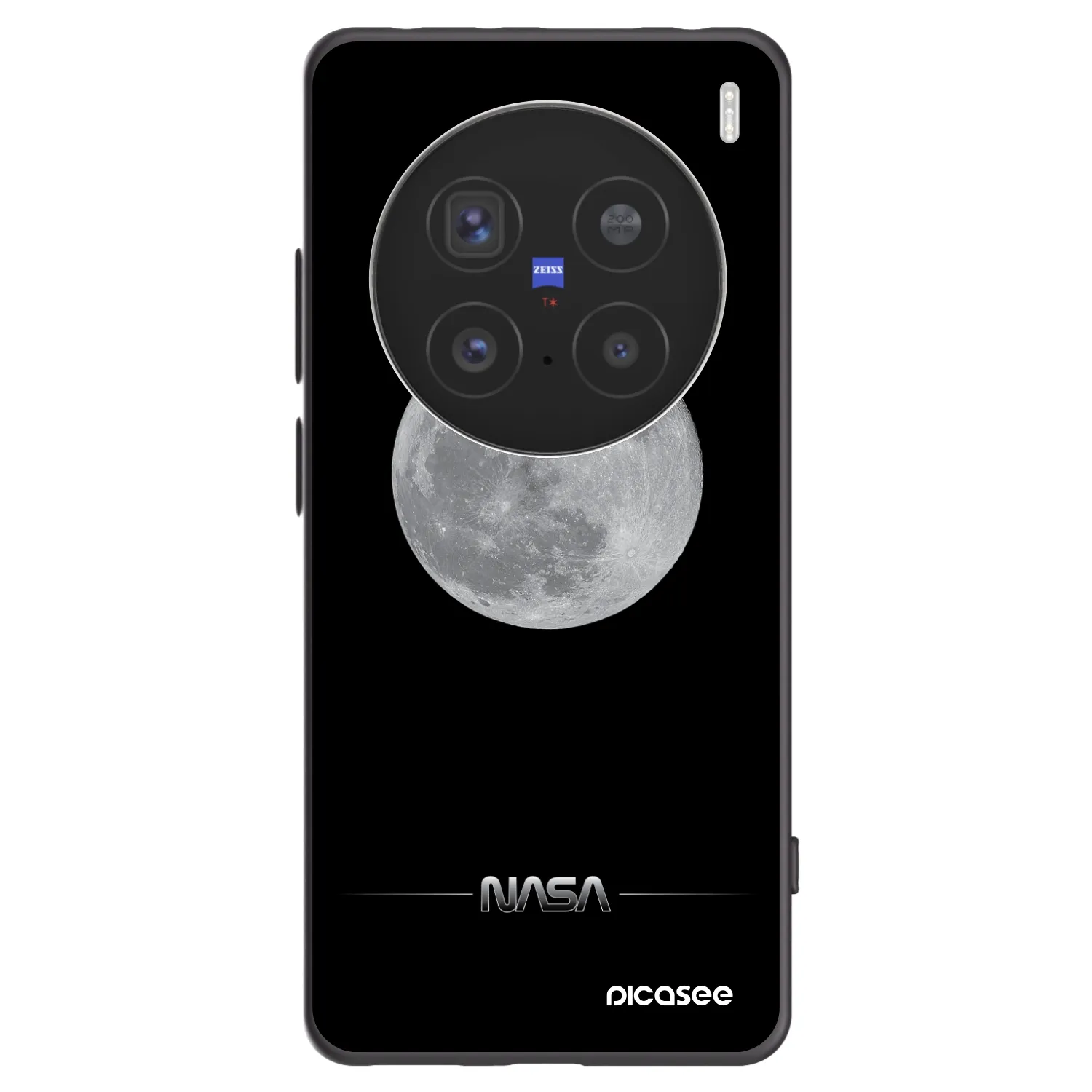 Picasee crna silikonska maskica za Vivo X200 Pro - Moon Minimal