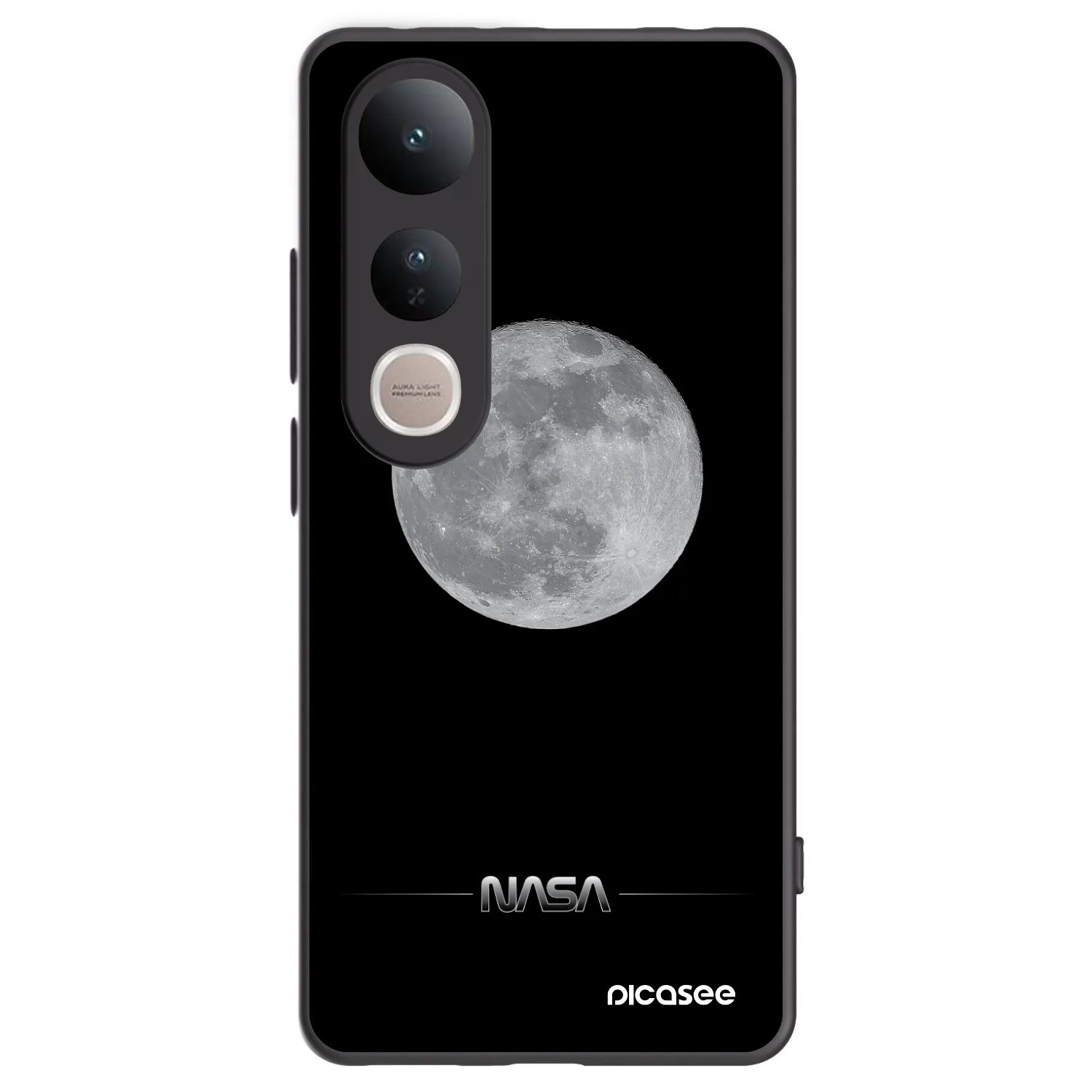 Picasee crna silikonska maskica za Vivo V50 Lite 5G - Moon Minimal