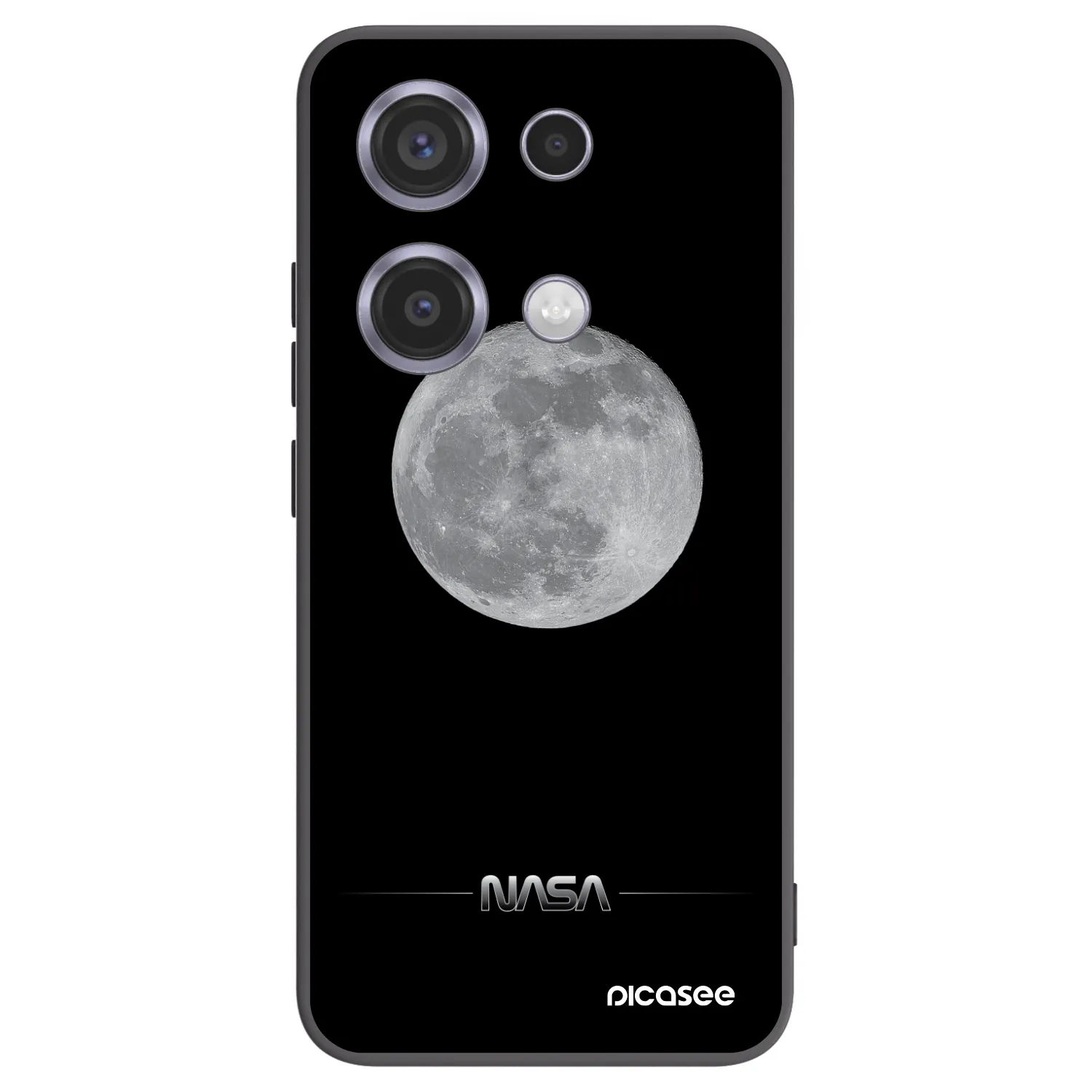 Picasee crna silikonska maskica za Xiaomi Redmi Note 14S - Moon Minimal