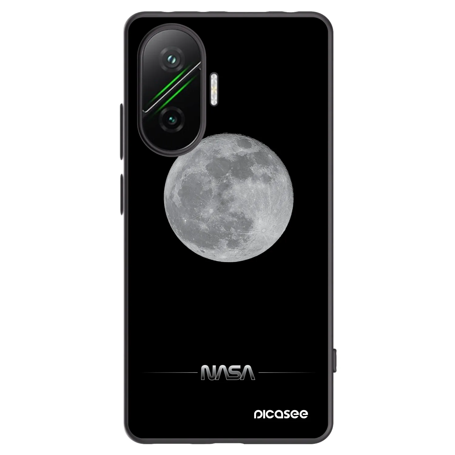 Picasee crna silikonska maskica za Xiaomi Poco F7 5G - Moon Minimal