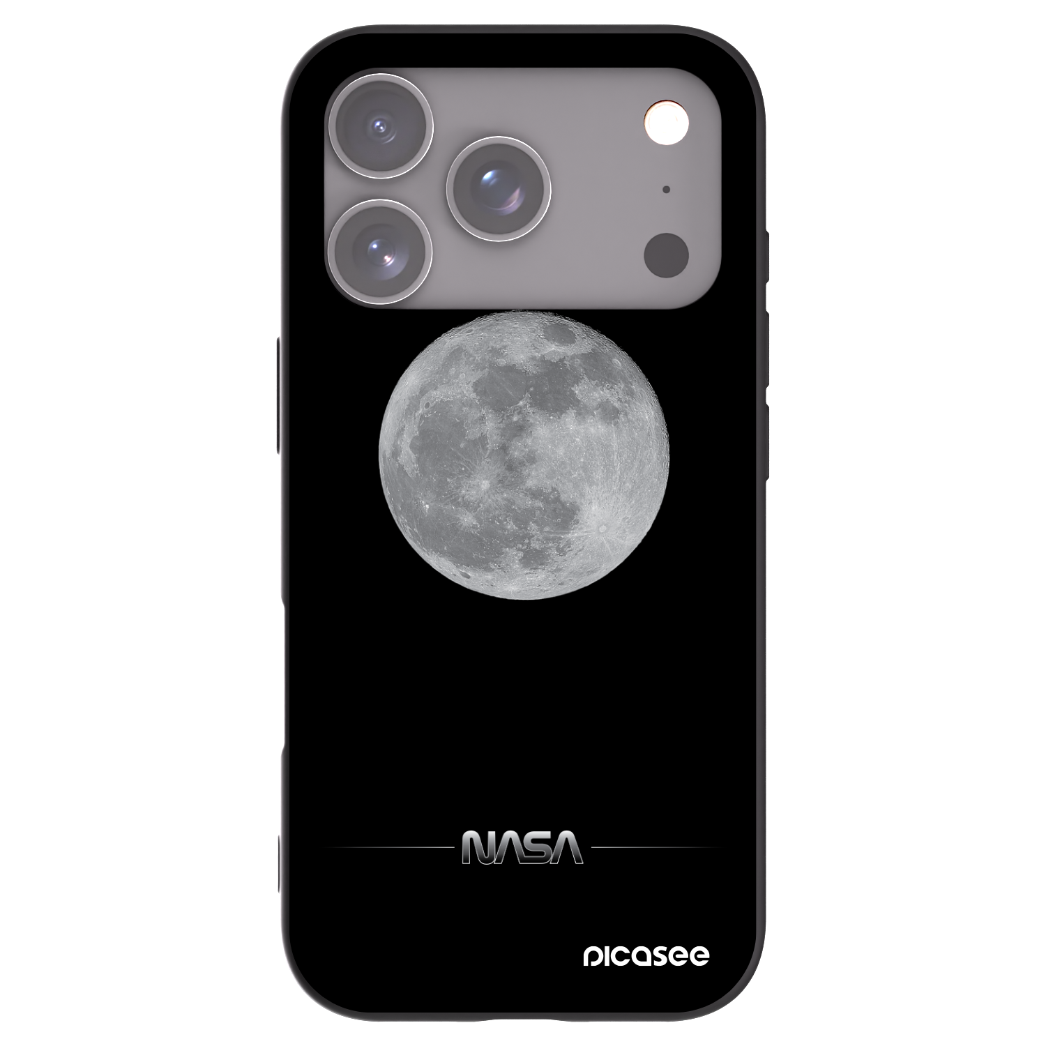 Picasee crna silikonska maskica za Apple iPhone 17 Pro - Moon Minimal