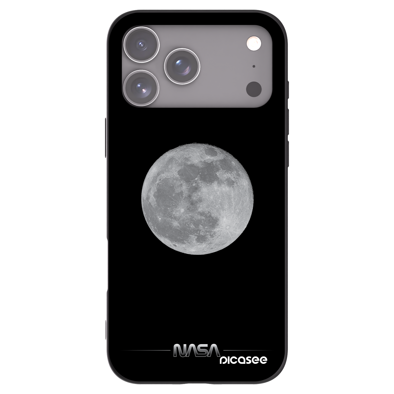 Picasee crna silikonska maskica za Apple iPhone 17 Pro Max - Moon Minimal