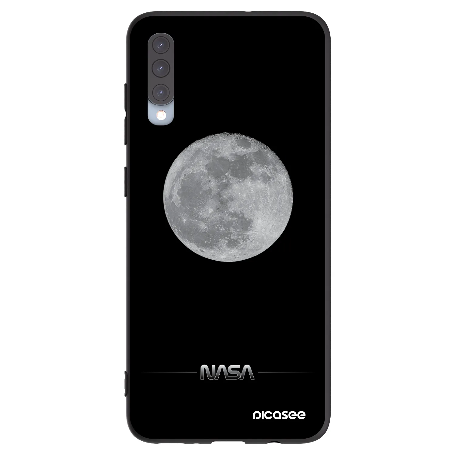 Picasee crna silikonska maskica za Samsung Galaxy A70 A705F - Moon Minimal