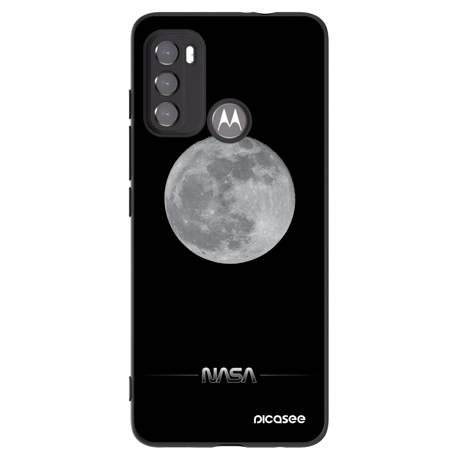 Picasee crna silikonska maskica za Motorola Edge 60 5G - Moon Minimal