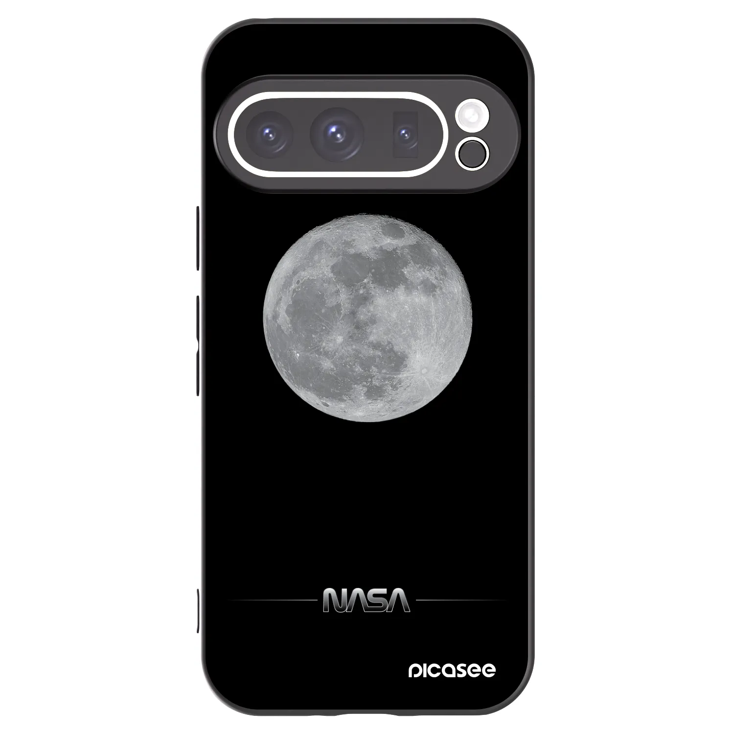 Picasee crna silikonska maskica za Google Pixel 9 Pro XL - Moon Minimal