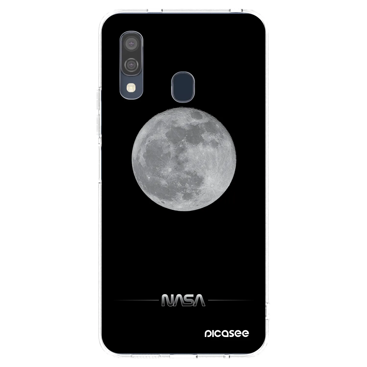 Picasee silikonska prozirna maskica za Samsung Galaxy A40 A405F - Moon Minimal