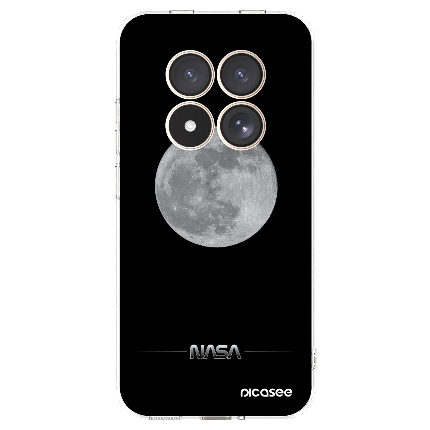 Picasee silikonska prozirna maskica za Xiaomi Redmi Note 15 Pro 4G - Moon Minimal