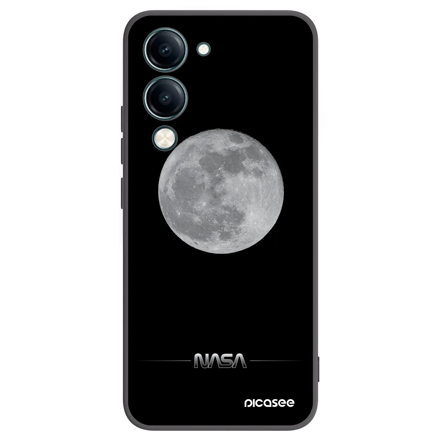 Picasee crna silikonska maskica za Vivo Y29s 5G - Moon Minimal