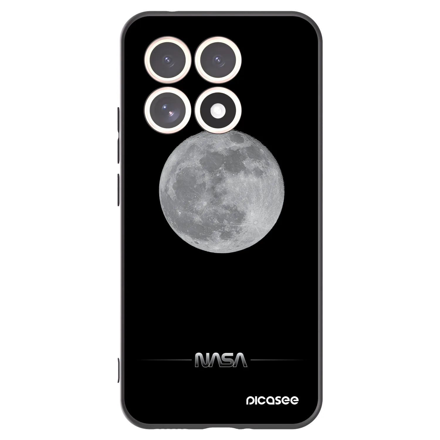 Picasee crna silikonska maskica za Xiaomi 15T - Moon Minimal