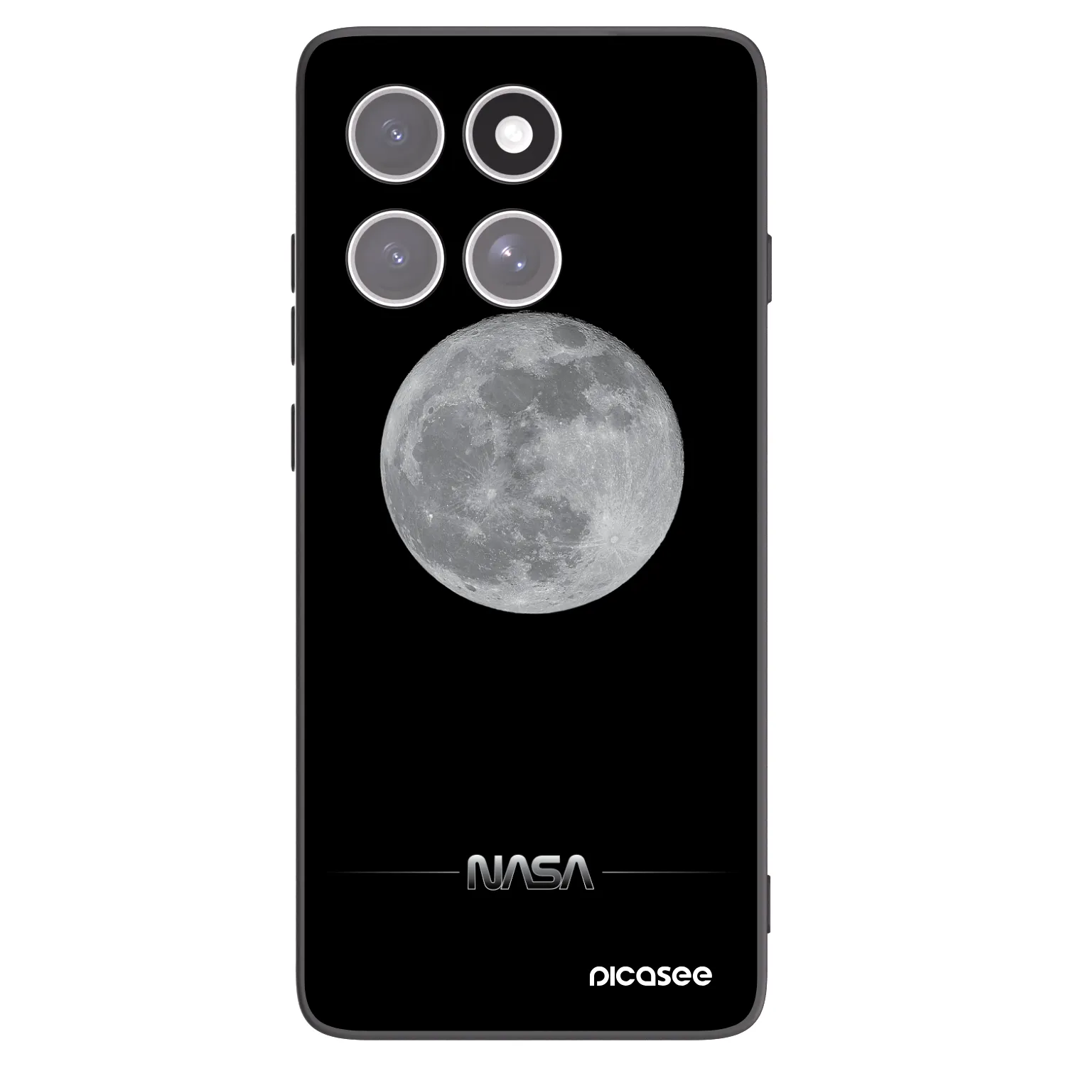 Picasee crna silikonska maskica za Motorola Edge 60 Fusion - Moon Minimal