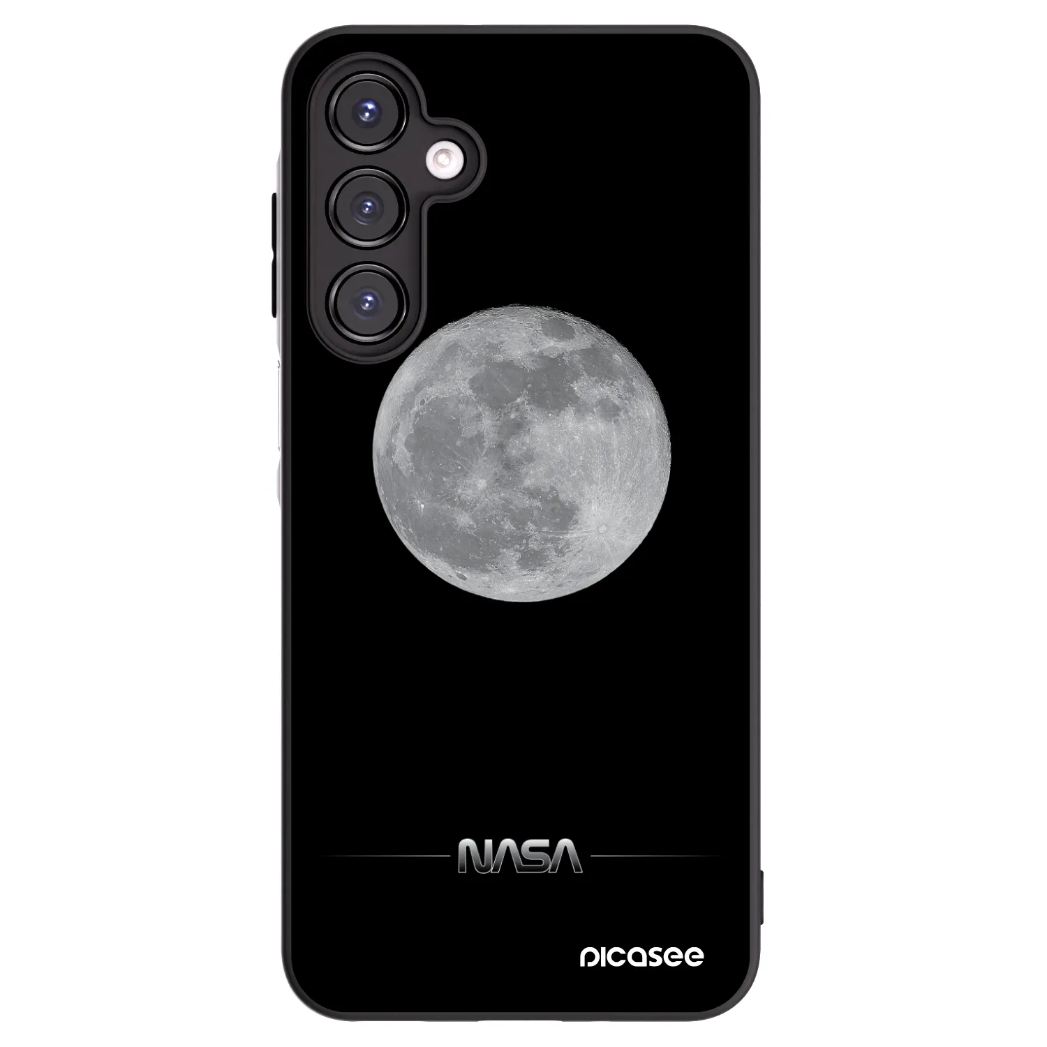 Picasee crna silikonska maskica za Samsung Galaxy A16 4G - Moon Minimal