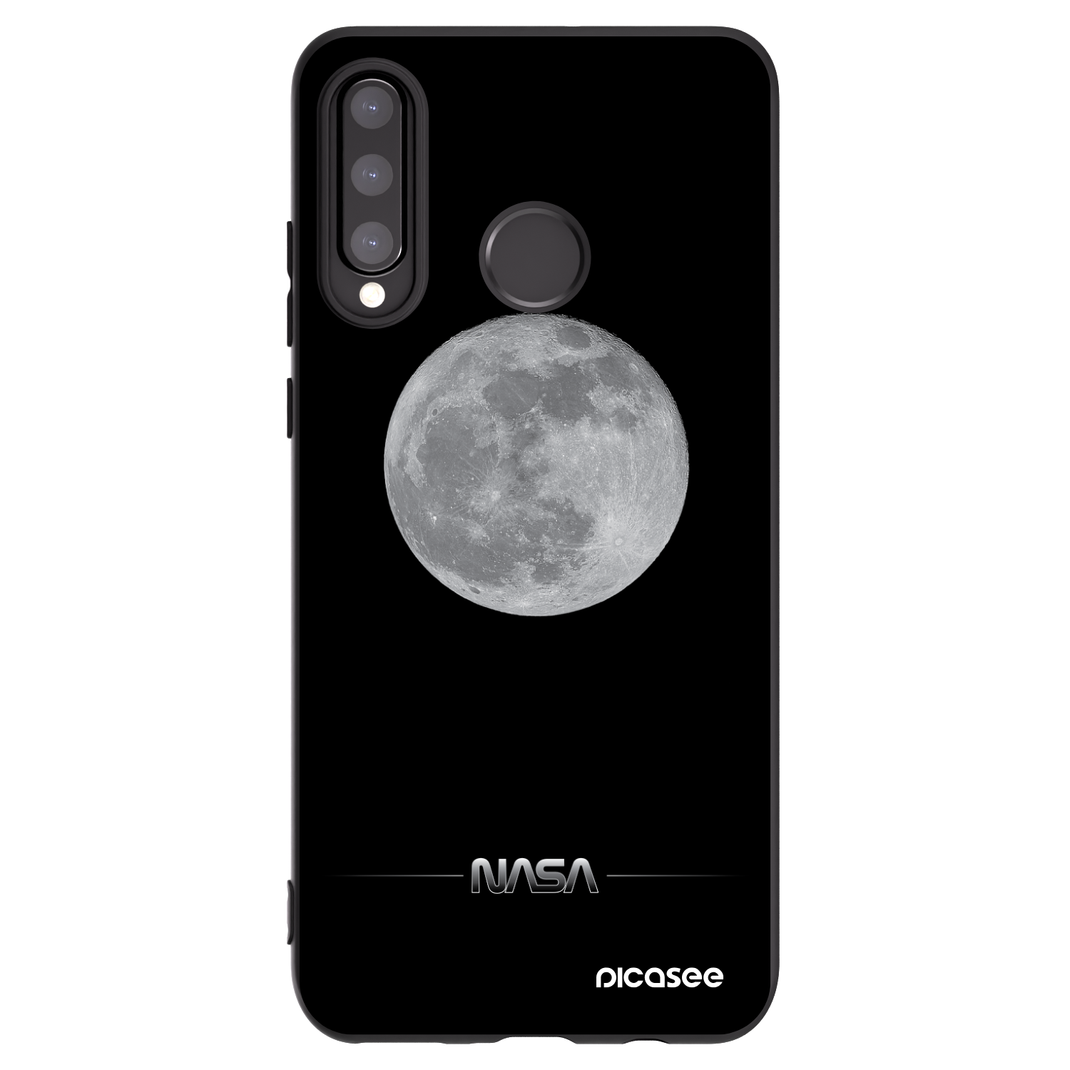 Picasee crna silikonska maskica za Huawei P30 Lite - Moon Minimal