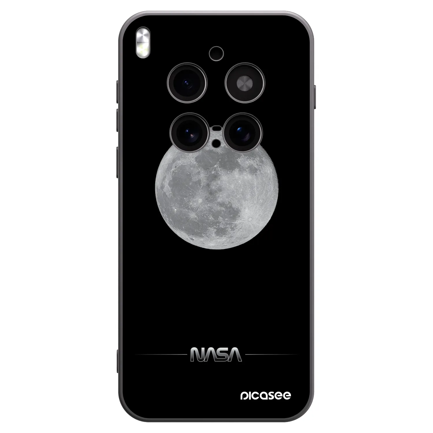 Picasee crna silikonska maskica za Vivo X300 Pro - Moon Minimal