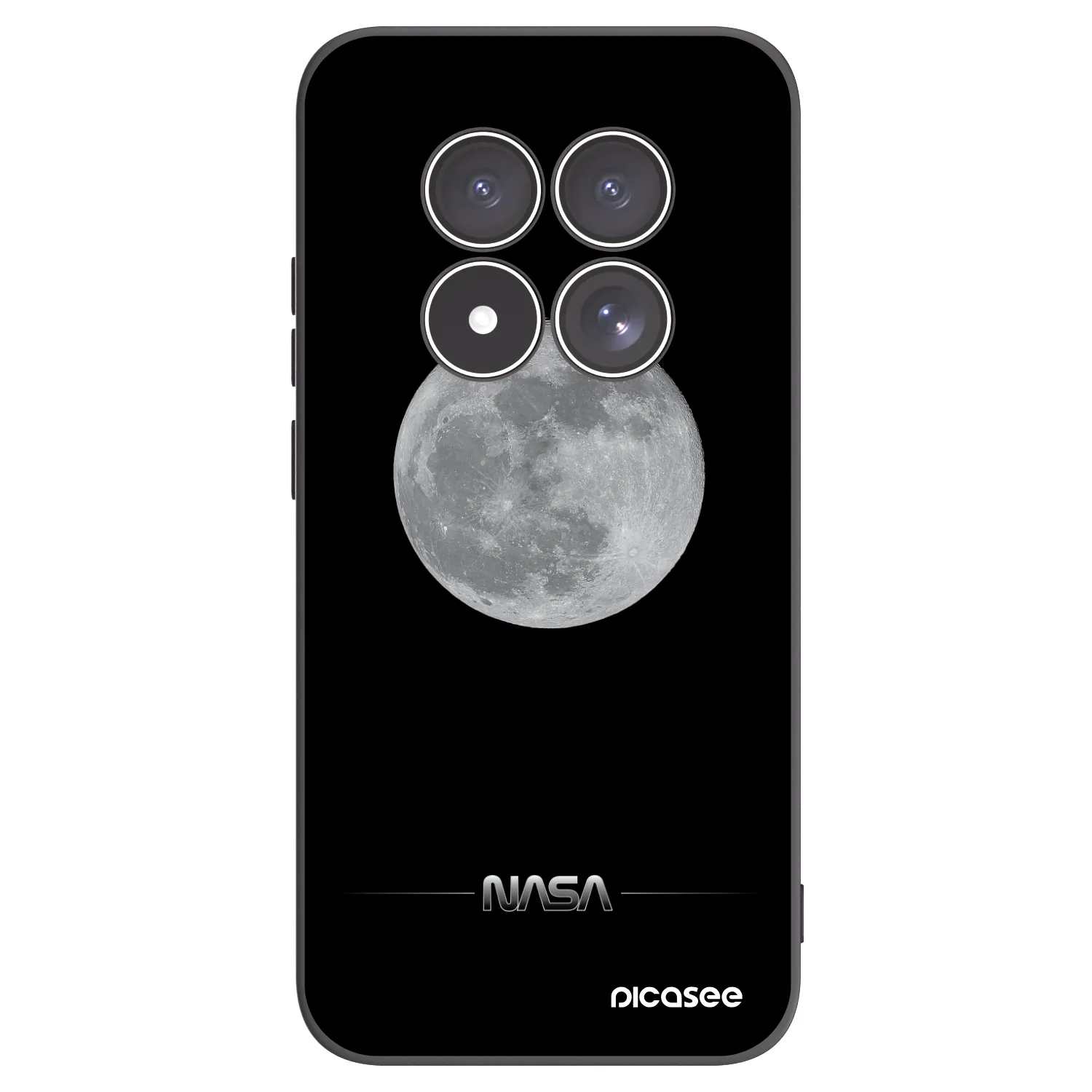 Picasee crna silikonska maskica za Xiaomi Redmi Note 15 Pro 5G - Moon Minimal