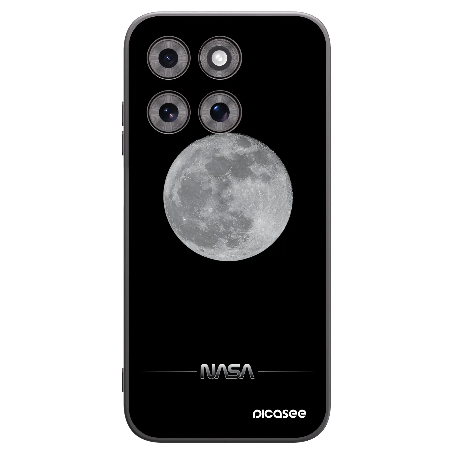 Picasee crna silikonska maskica za Motorola Moto G77 - Moon Minimal