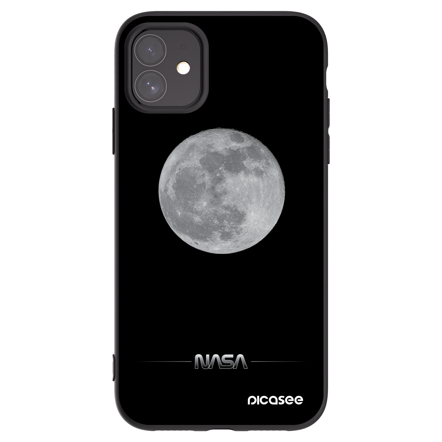 Picasee crna silikonska maskica za Apple iPhone 11 - Moon Minimal