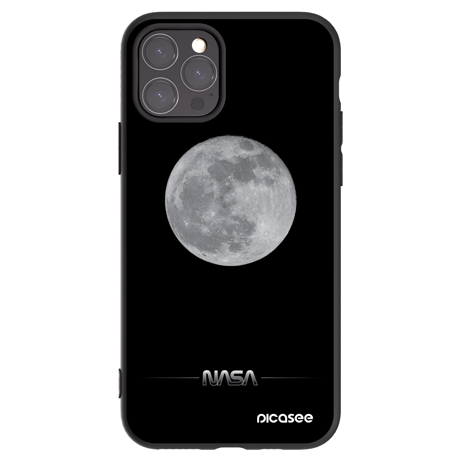 Picasee crna silikonska maskica za Apple iPhone 11 Pro - Moon Minimal