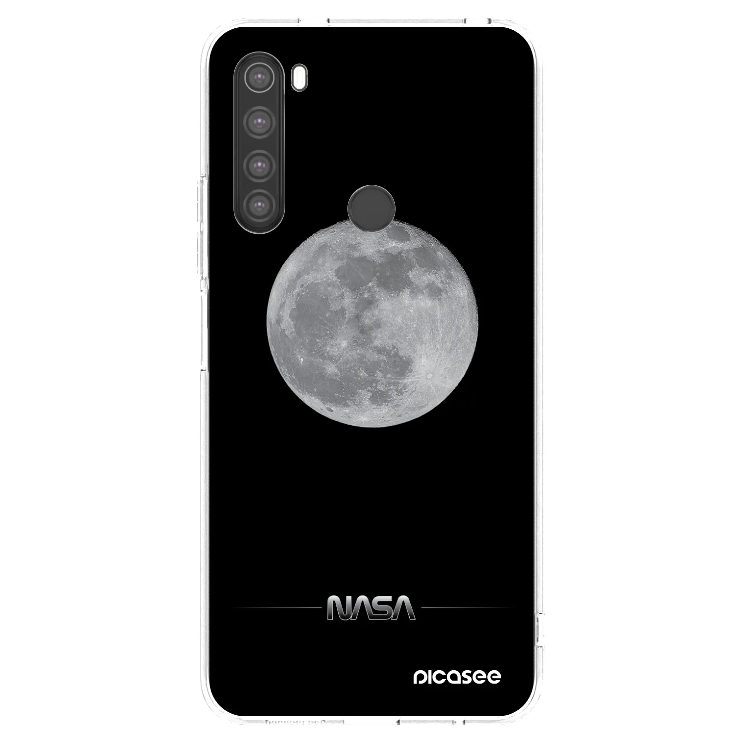 Picasee silikonska prozirna maskica za Xiaomi Redmi Note 8 - Moon Minimal
