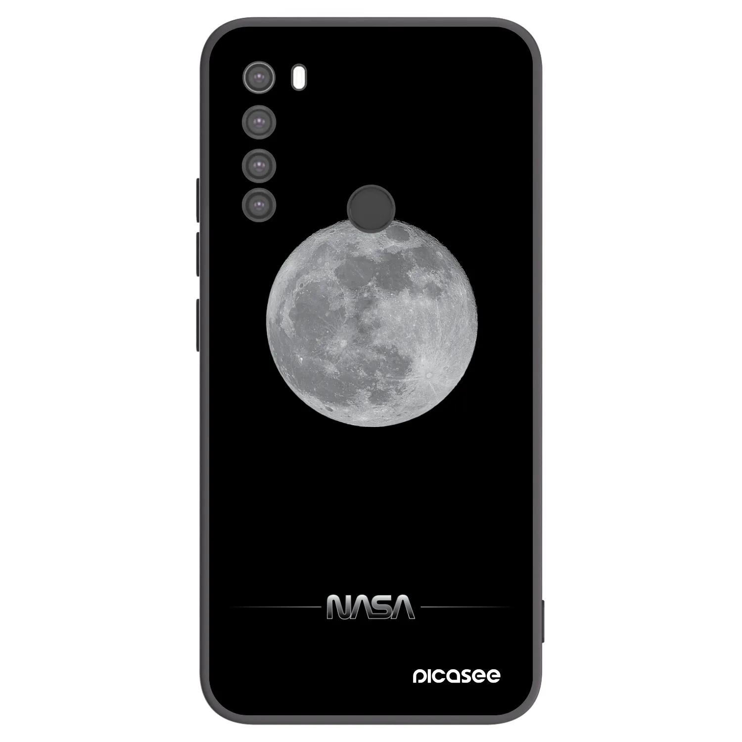 Picasee crna silikonska maskica za Xiaomi Redmi Note 8 - Moon Minimal