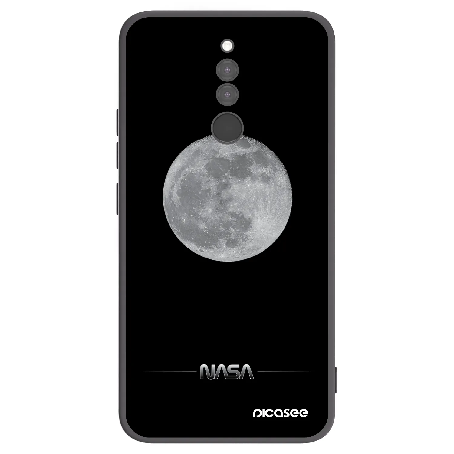 Picasee crna silikonska maskica za Xiaomi Redmi 8 - Moon Minimal