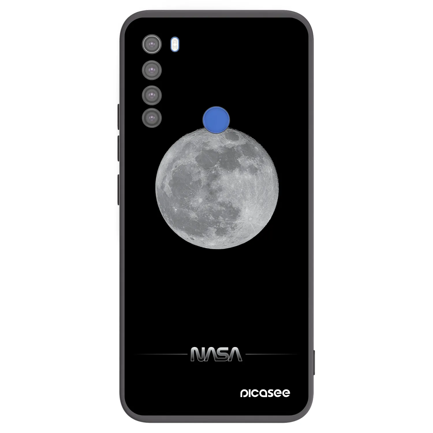 Picasee crna silikonska maskica za Xiaomi Redmi Note 8T - Moon Minimal