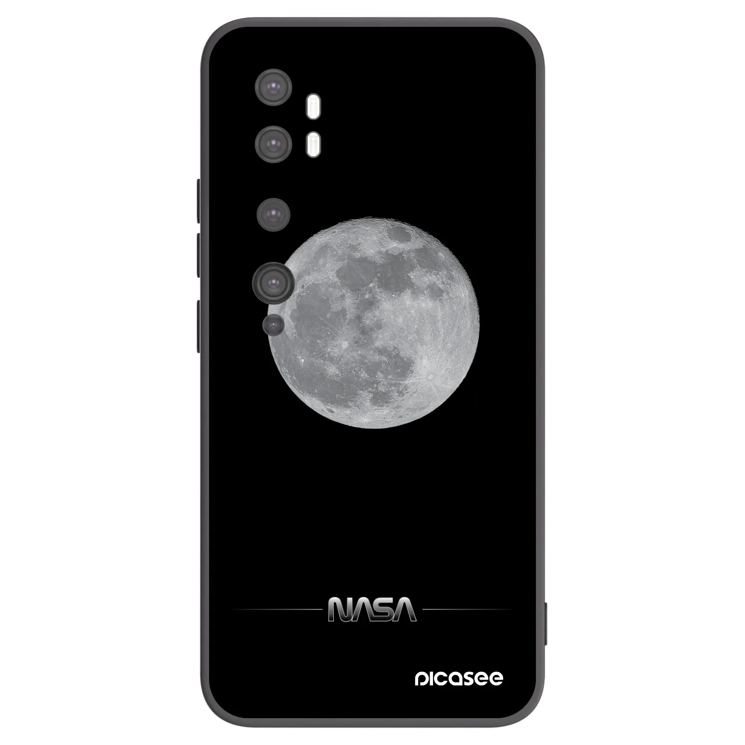 Picasee crna silikonska maskica za Xiaomi Mi Note 10 (Pro) - Moon Minimal