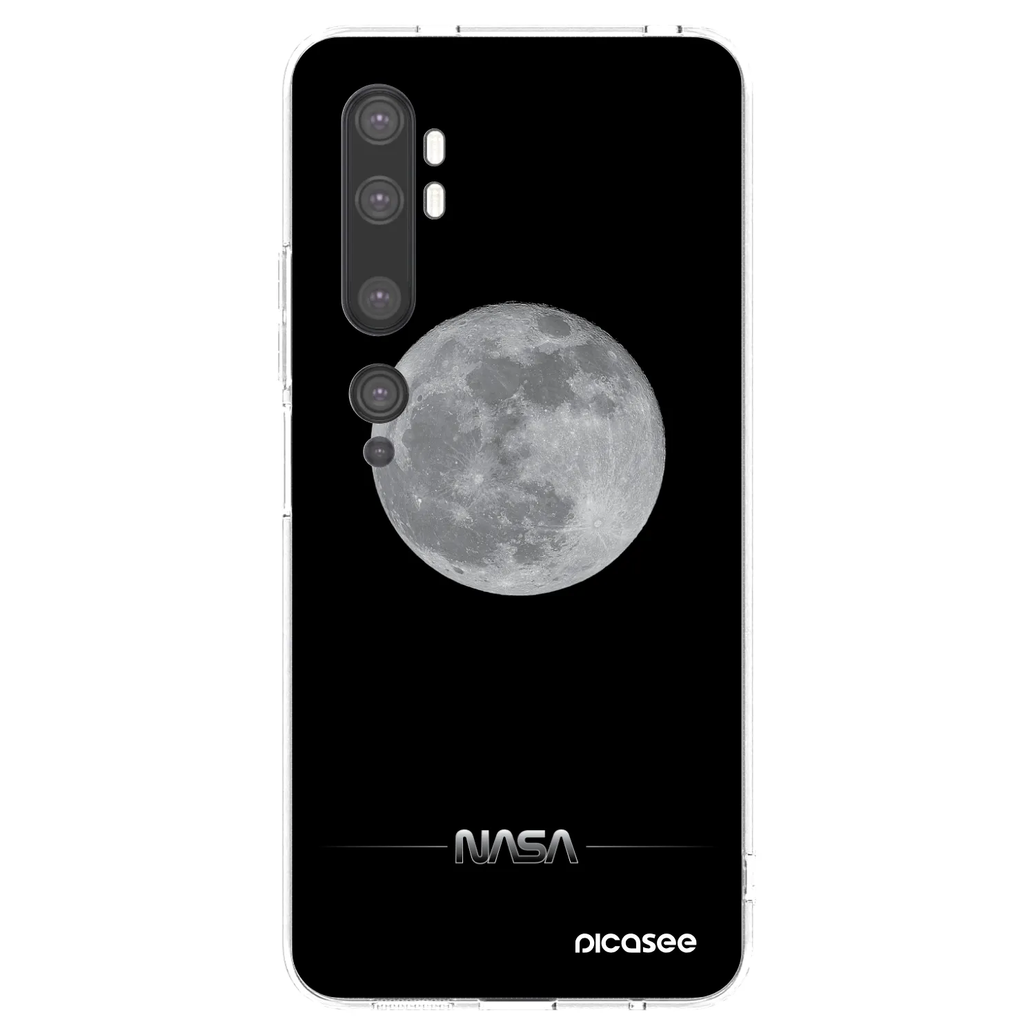 Picasee silikonska prozirna maskica za Xiaomi Mi Note 10 (Pro) - Moon Minimal