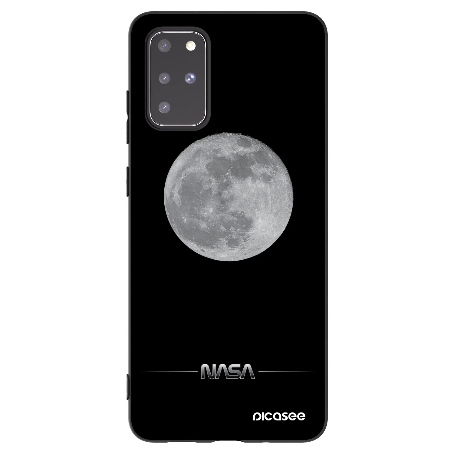 Picasee crna silikonska maskica za Samsung Galaxy S20+ G985F - Moon Minimal