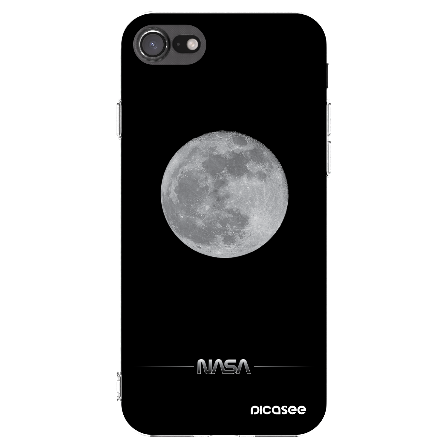 Picasee silikonska prozirna maskica za Apple iPhone SE 2020 - Moon Minimal