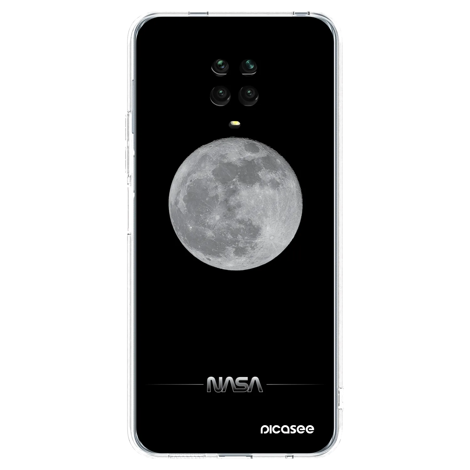 Picasee silikonska prozirna maskica za Xiaomi Redmi Note 9S - Moon Minimal