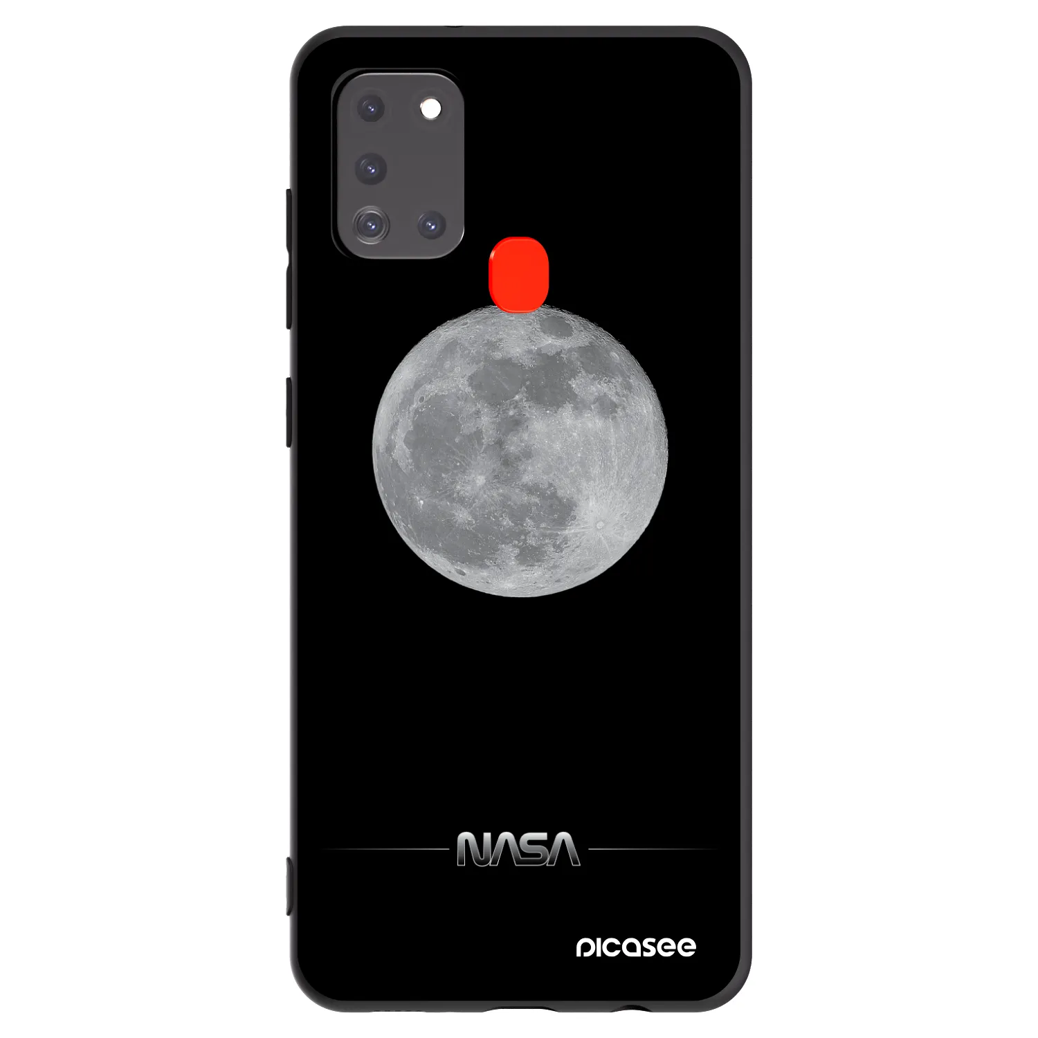 Picasee crna silikonska maskica za Samsung Galaxy A21s - Moon Minimal