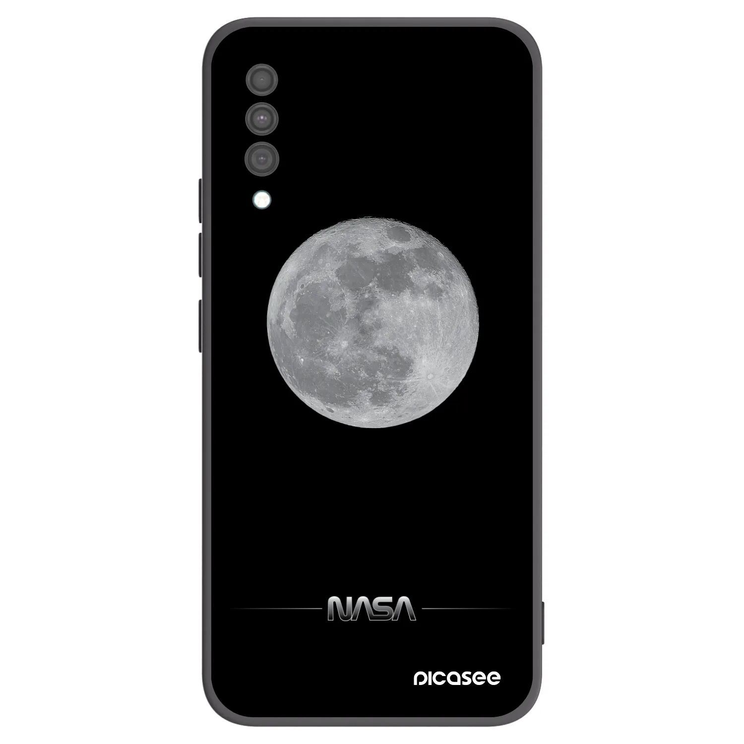 Picasee crna silikonska maskica za Samsung Galaxy A30s A307F - Moon Minimal