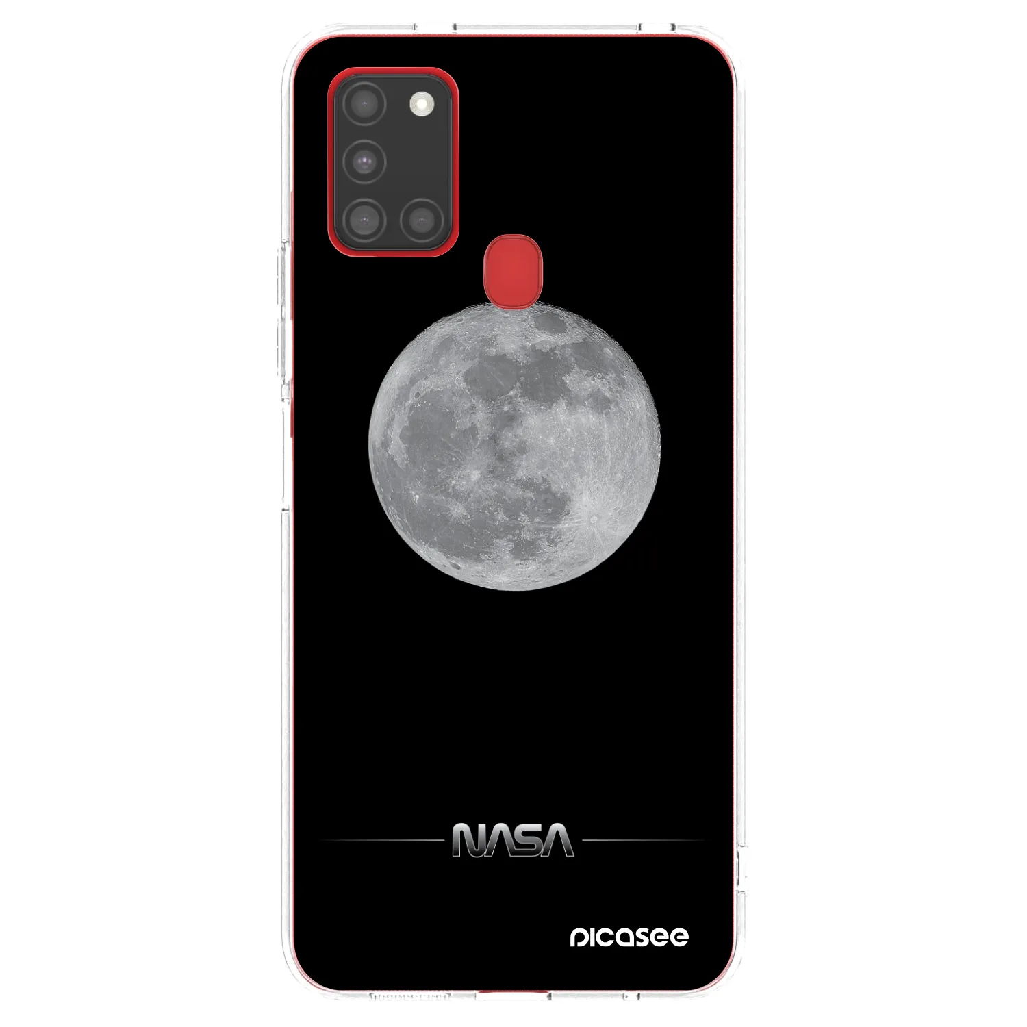 Picasee silikonska prozirna maskica za Samsung Galaxy A21s - Moon Minimal