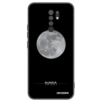 Picasee crna silikonska maskica za Xiaomi Redmi 9 - Moon Minimal