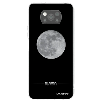 Picasee crna silikonska maskica za Xiaomi Poco X3 - Moon Minimal