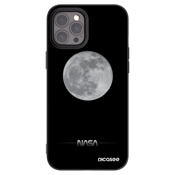 Picasee crna silikonska maskica za Apple iPhone 12 Pro Max - Moon Minimal