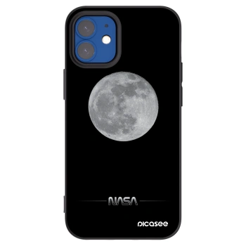 Picasee crna silikonska maskica za Apple iPhone 12 mini - Moon Minimal