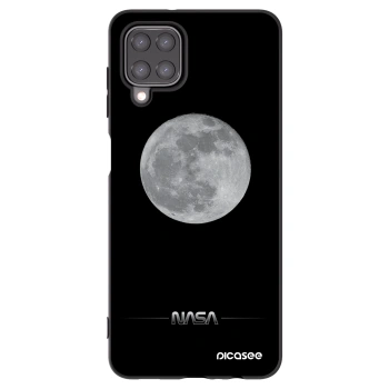 Picasee crna silikonska maskica za Samsung Galaxy A12 A125F - Moon Minimal