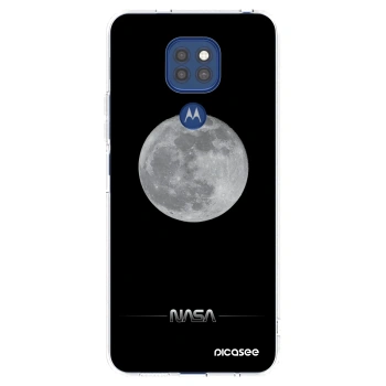 Picasee silikonska prozirna maskica za Motorola Moto G9 Play - Moon Minimal
