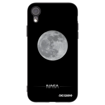 Picasee crna silikonska maskica za Apple iPhone XR - Moon Minimal