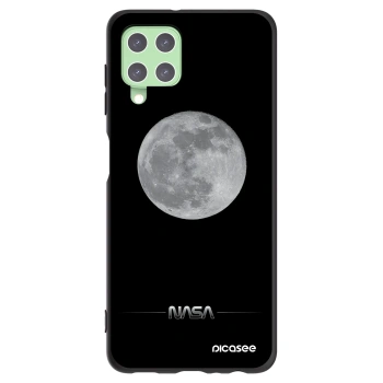 Picasee crna silikonska maskica za Samsung Galaxy A22 A225F 4G - Moon Minimal